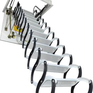 Attic Ladder Rough Opening Size 30 Inch x 30 Inch 12 Steps 9.8 Feet Height