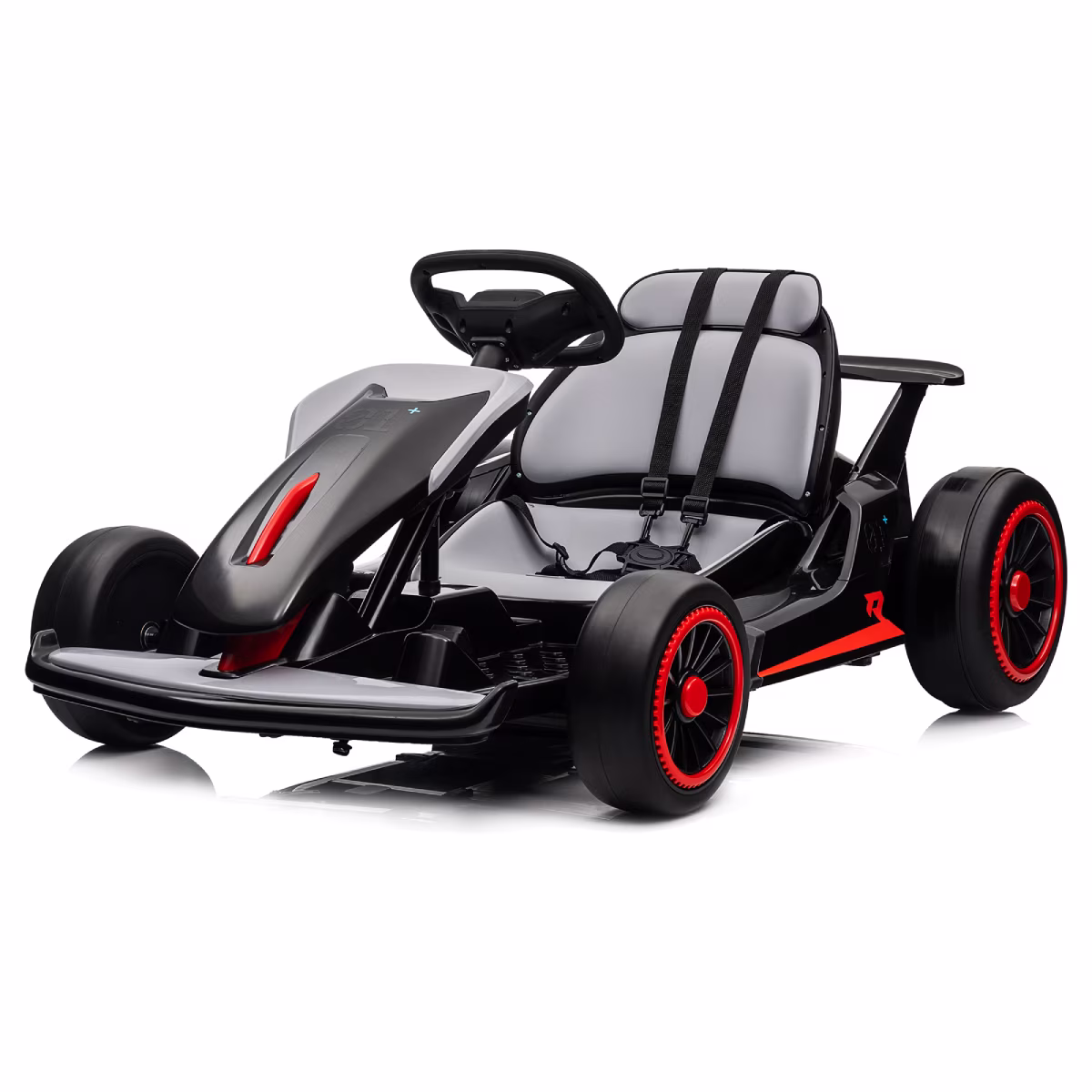 24V Drift Kart with 2X150W Strong Motor, 7AH Big Battery, Electric Pedals, Electric Go Kart Outdoor Race Toy