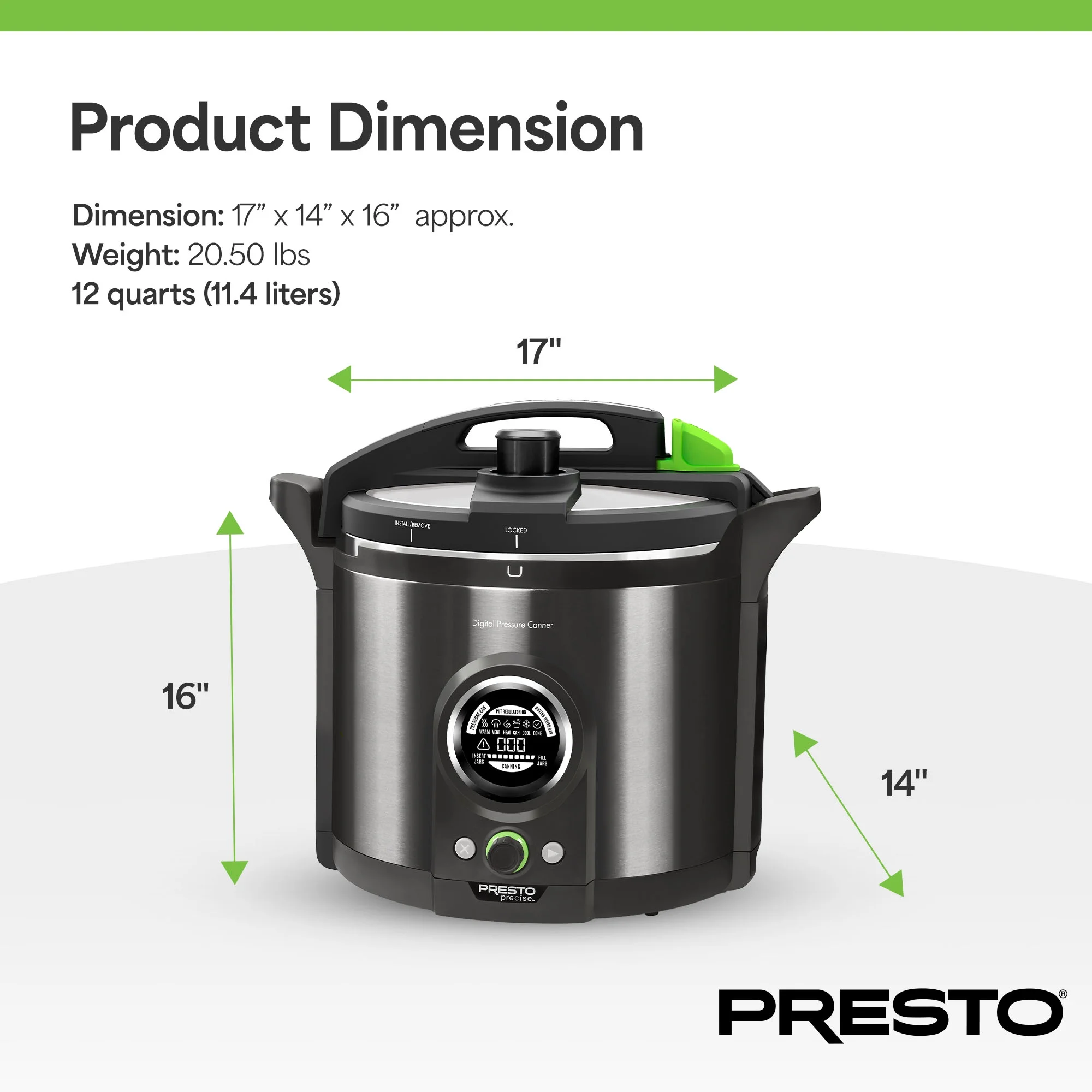 Presto Precise 12qt Electric Pressure Canner 02144