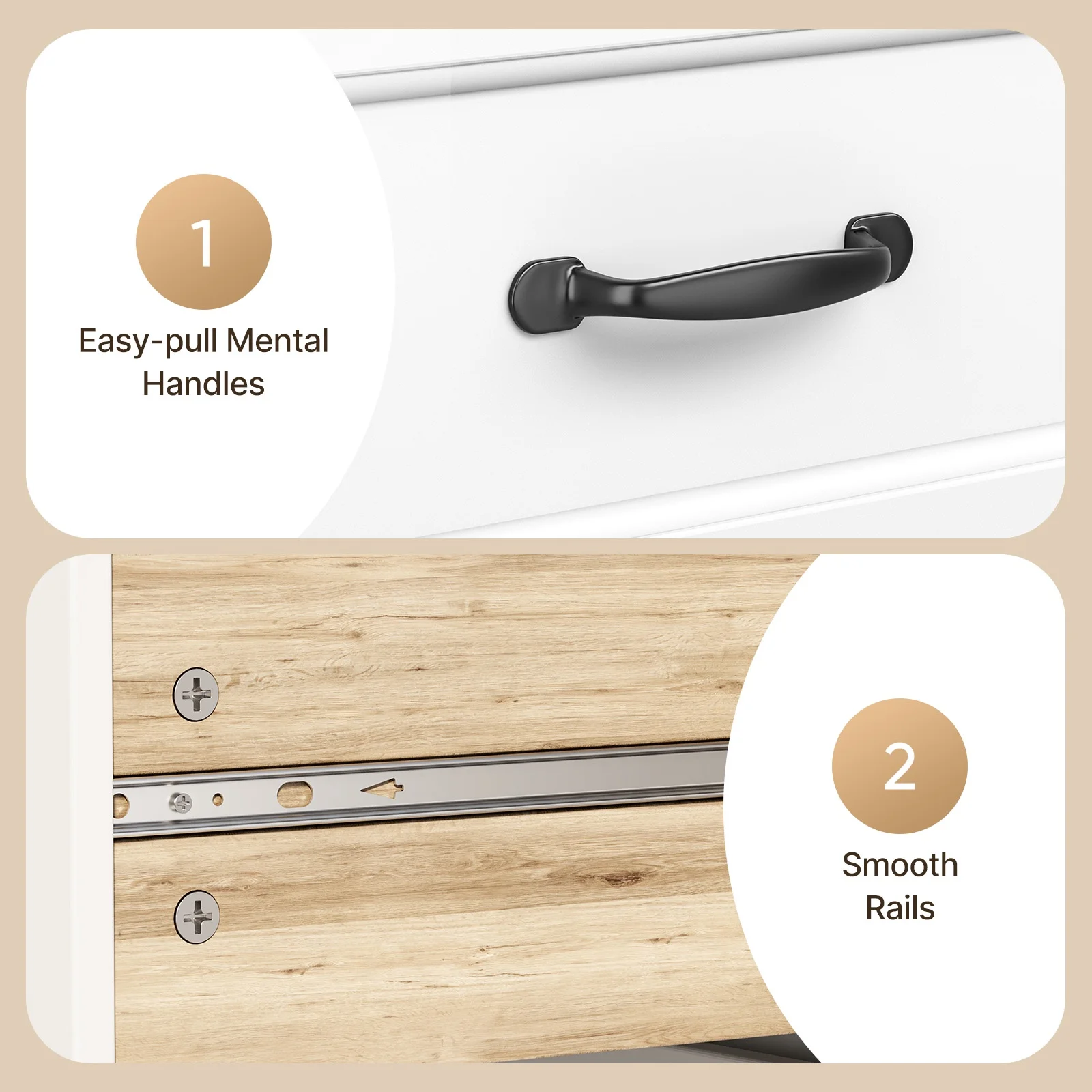 Dresser for Bedroom, Lofka 6-Drawer Wood Dresser?with Anti-Tip Safety for Closet| Living Room