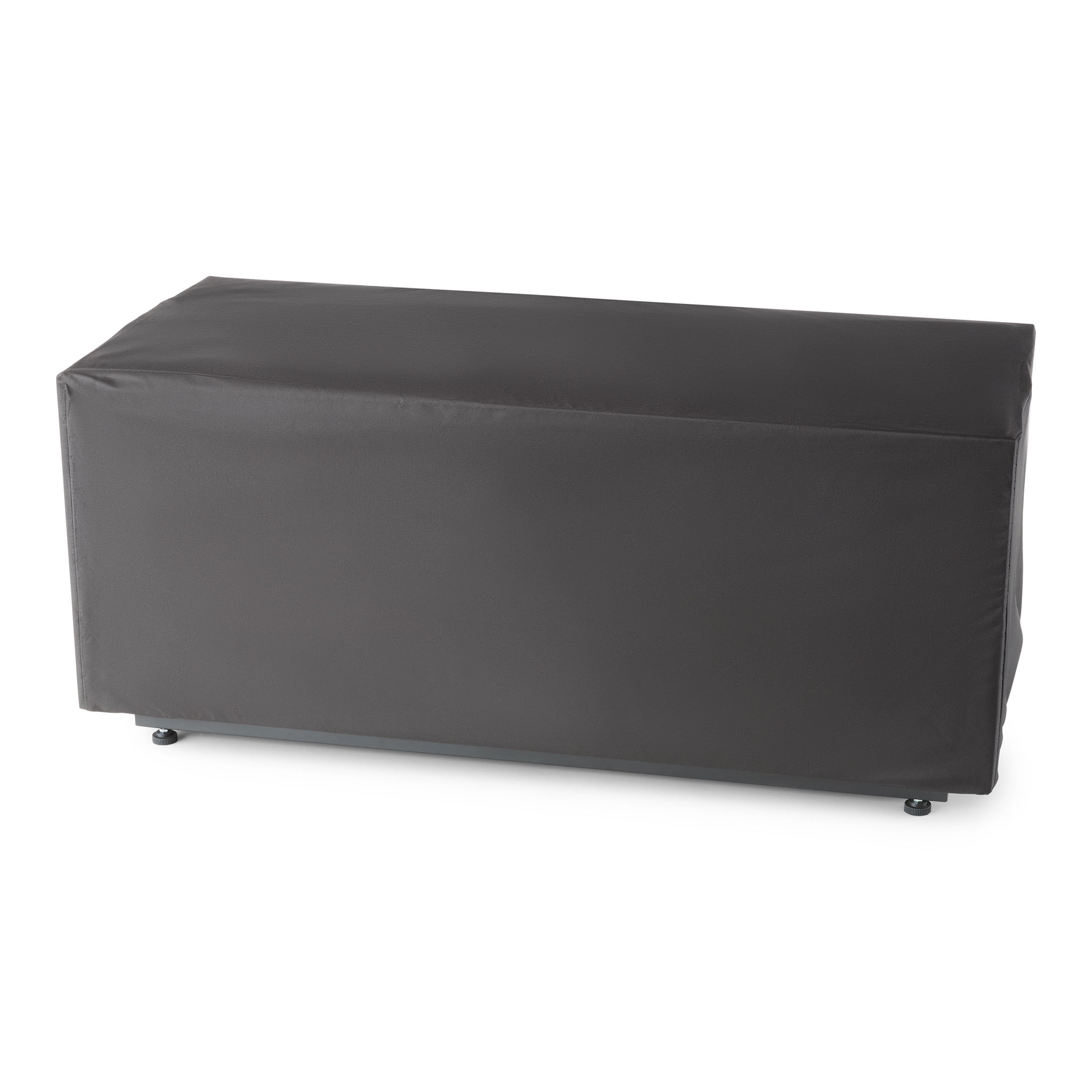 Mainstays 42" Rectangle Black Finish Modern Steel Fire Pit: 42" x 20" 50000 BTU Propane Fire Pit Table with Lid, Tank Hideaway and Cover