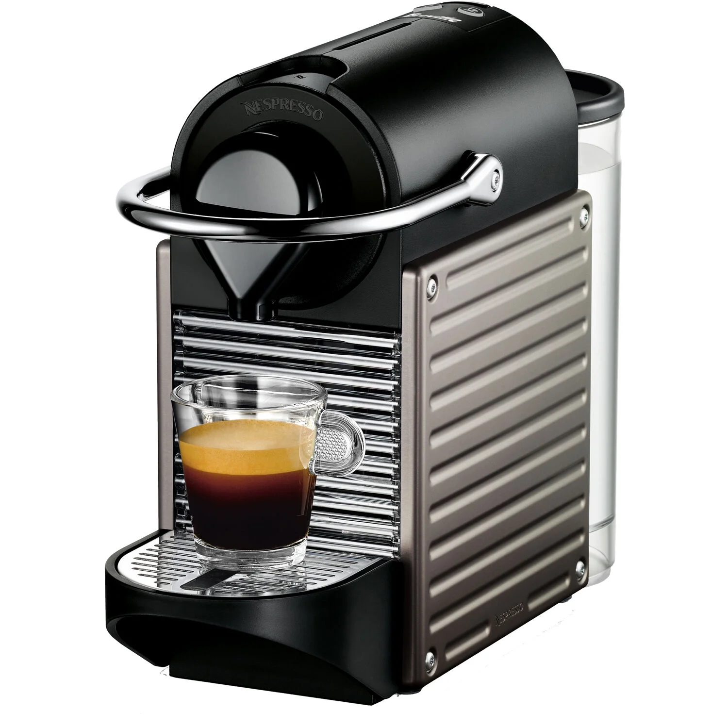 Breville New Nespresso Essenza Mini Single-Serve Machine Aeroccino Milk Frothier, Black
