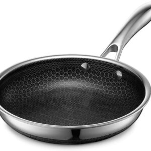 HexClad 8 inch Hybrid Stainless Steel Frying Pan, Nonstick