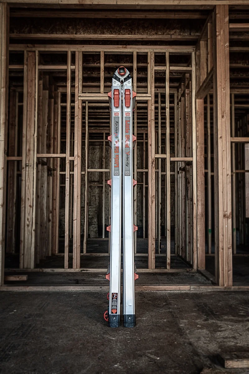 Little Giant Ladders Velocity 22-ft Multi-Position Ladder, Aluminum, 300 lb Capacity, Telescoping, A-Frame, Extension, with Wheels and Slip-Resistant Feet