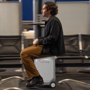 L2-S Smart Rideable Luggage, Foldable Electric Scooter Suitcase, 6.2 mph Max Speed, 6.2-Mile Range, Lightweight Portable Design for Travel & Commute