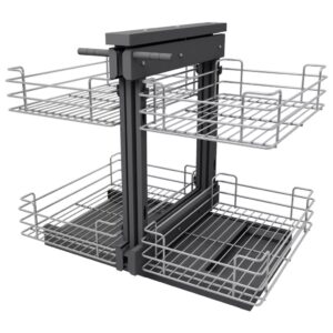VADANIA Blind Corner Pull Out Cabinet Organizer for 32" Cabinet, Soft Close, Min Opening 14", 2-tier