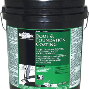 Black Jack 6190 Roof and Foundation Liquid Asphalt Coating, 5-Gallon Pail