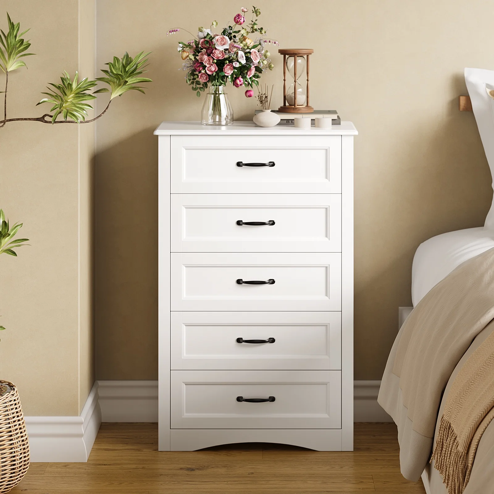 Dresser for Bedroom, Lofka 6-Drawer Wood Dresser?with Anti-Tip Safety for Closet| Living Room