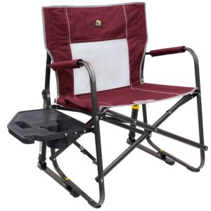 GCI Outdoor Freestyle Rocker XL Folding Rocking Chair with Side Table, Supports 250 lbs, Portable for Camping