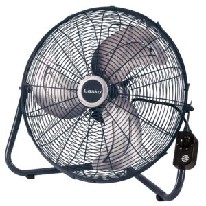 Lasko Max Performance 20" High Velocity Floor Fan, Wall Mount Option, Gray, H20610