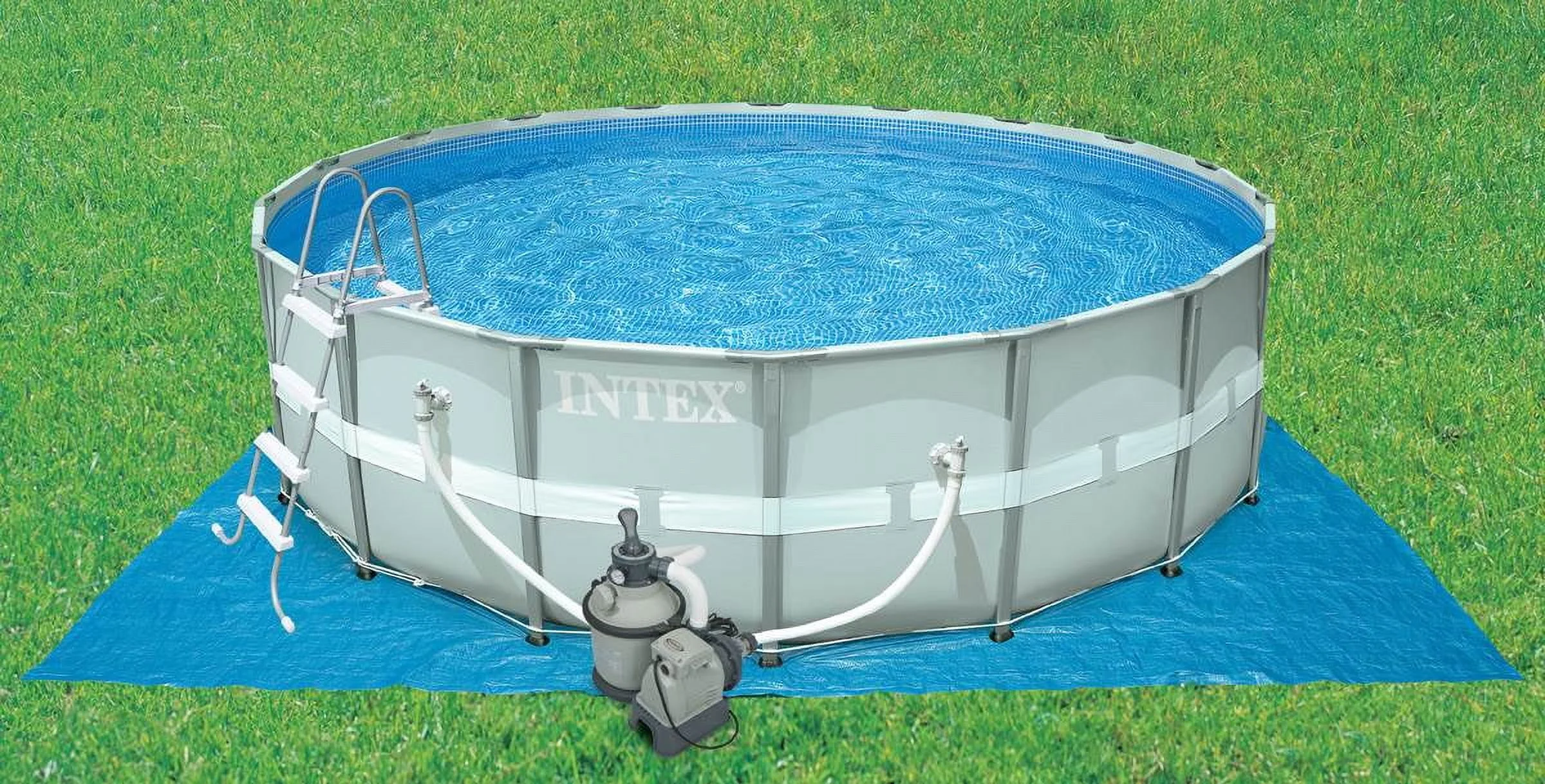 Intex 1200 GPH Krystal Clear Above Ground Pool Sand Filter Pump Set | 28643EG