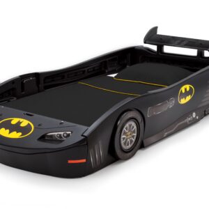Delta Children DC Comics Batman Batmobile Car Plastic Twin Bed, Black