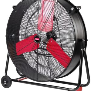 Hyper Tough New 30 inch High Velocity Tilted Drum Fan Red & Black
