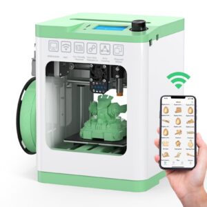 Tina2S 3D Printers with Wifi Control, Fully Assembled and Auto Leveling, Heated Plateform and LED Light, Priting Area 3.9x4.2x3.9 inches