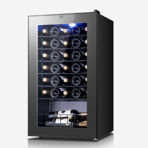 Yeego Wine Refrigerator Cooler, 34 Bottle Small Wine Fridge, Mini Freestanding Wine Cellars for Home, Office