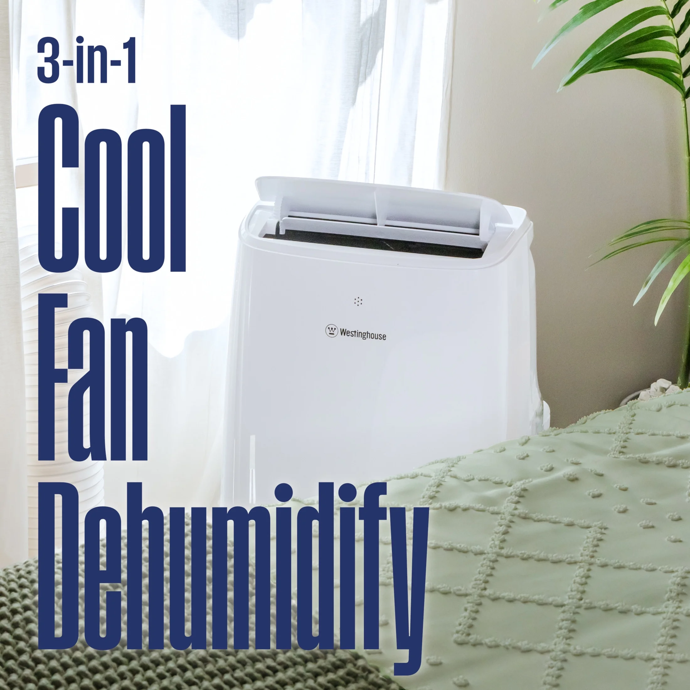 Westinghouse 12,000 BTU Portable Air Conditioner & Dehumidifier with Remote & Smart App, up to 550 Sq Ft