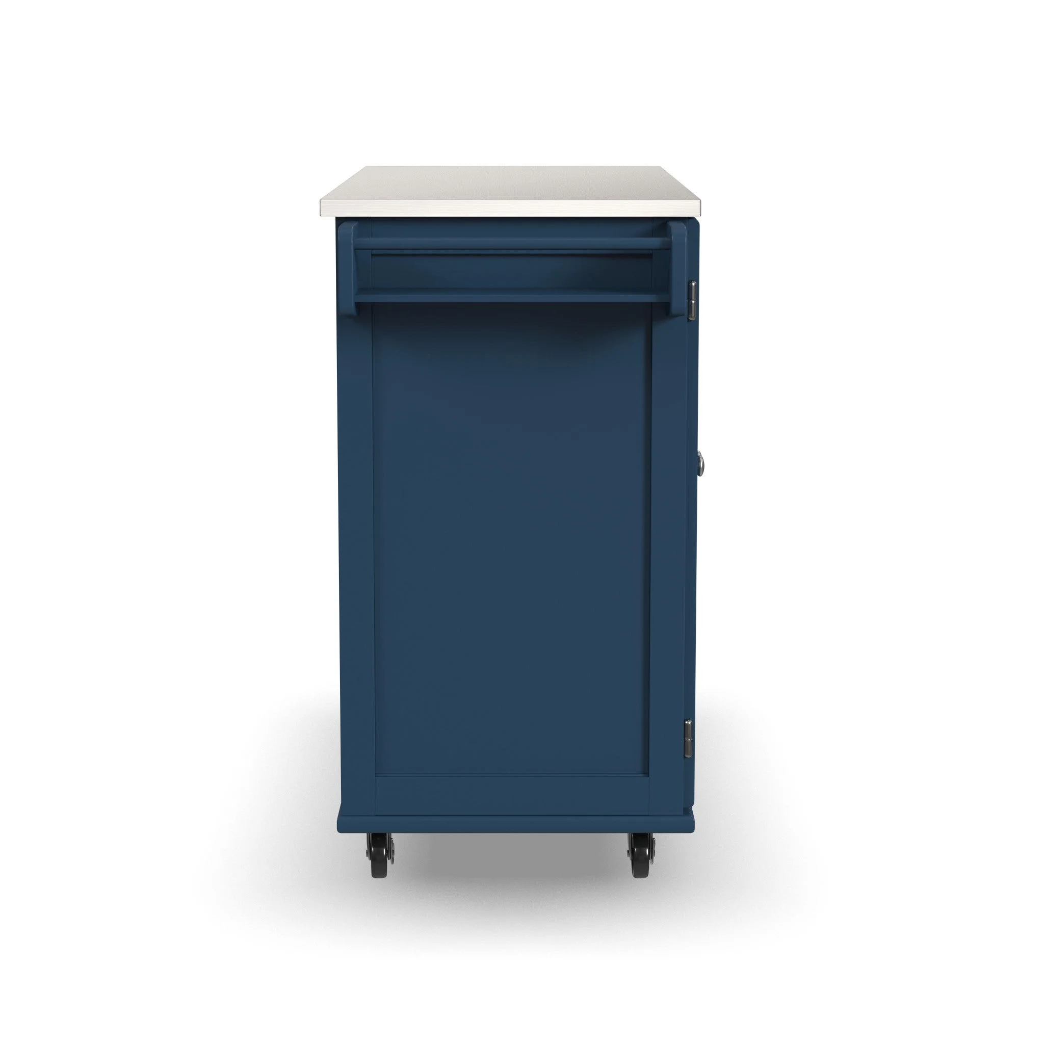 Homestyles Dolly Madison Engineered Wood Kitchen Cart in Sage Green/Nickel