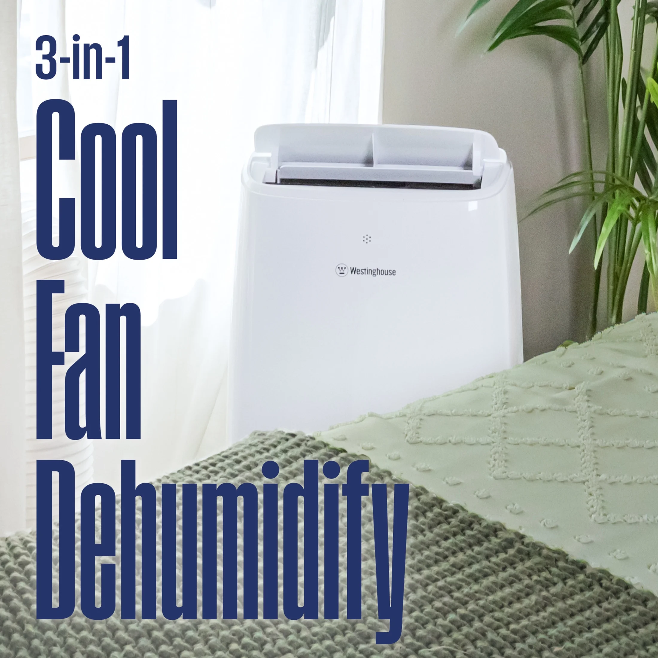 Westinghouse 12,000 BTU Portable Air Conditioner & Dehumidifier with Remote & Smart App, up to 550 Sq Ft
