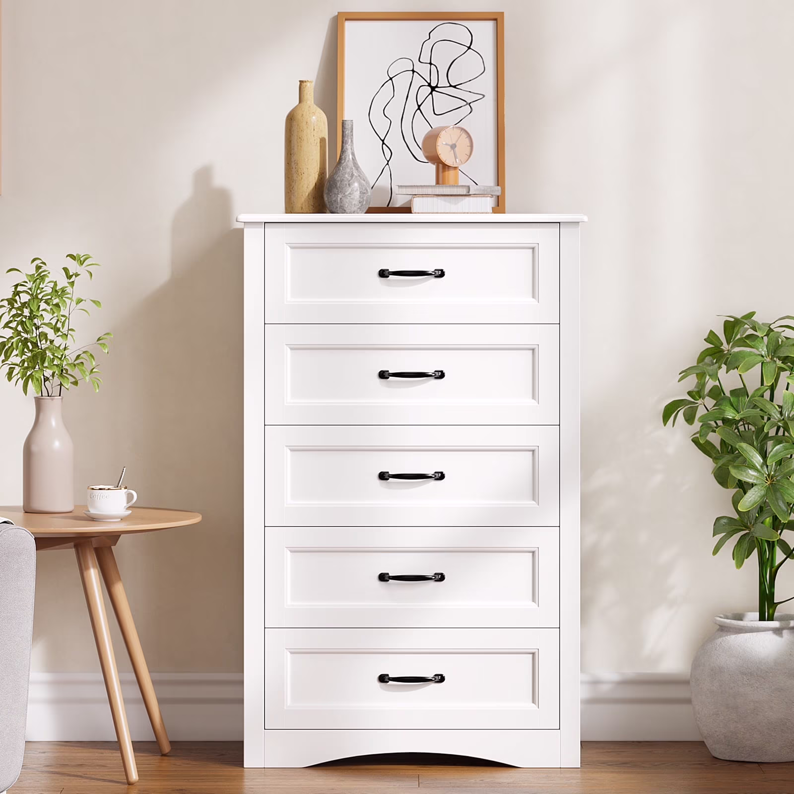 Dresser for Bedroom, Lofka 6-Drawer Wood Dresser?with Anti-Tip Safety for Closet| Living Room