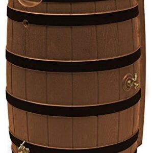 Good Ideas Rain Wizard 65 Gallon Rain Barrel with Darkened Ribs - Terra Cotta
