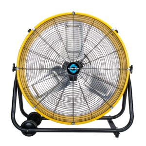 Tornado - 24 Inch Industrial Grade UL Safety Listed High Velocity Air Movement Heavy Duty Drum Fan - 3 Speed Air Circulator Fan - Industrial, Commercial, Residential, and Greenhouse Use