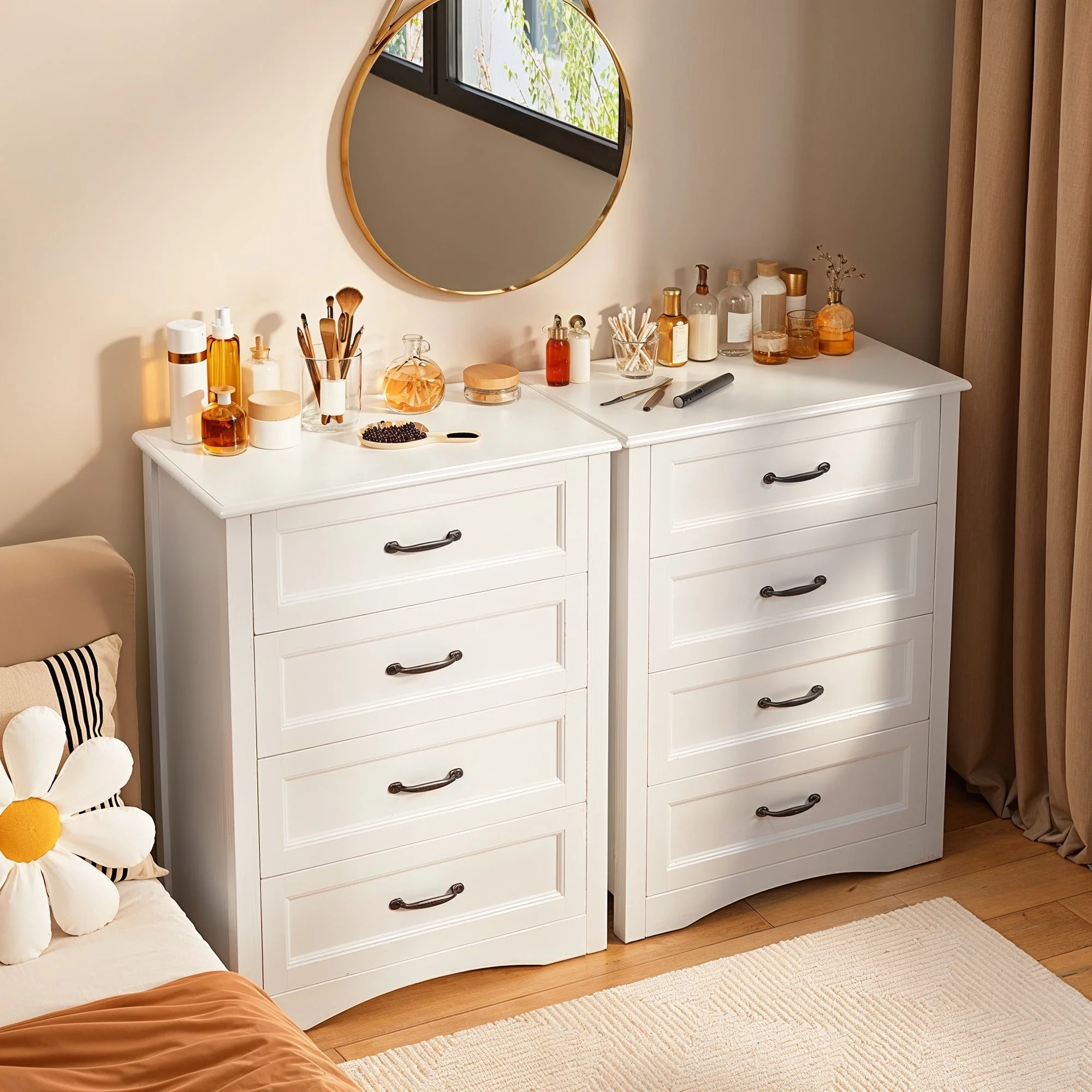 Dresser for Bedroom, Lofka 6-Drawer Wood Dresser?with Anti-Tip Safety for Closet| Living Room