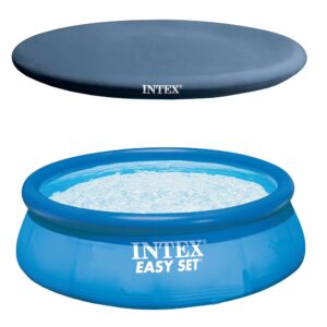 Open Box Intex Easy Set Inflatable Pool, Filter & Pump and Easy Set Pool Cover