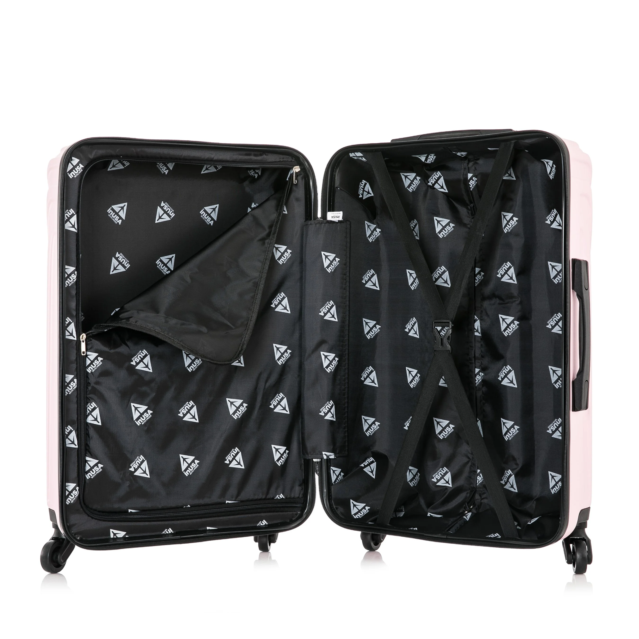 InUSA Vasty 28" Hardside Lightweight Luggage with Spinner Wheels, Handle, and Trolley, Gray