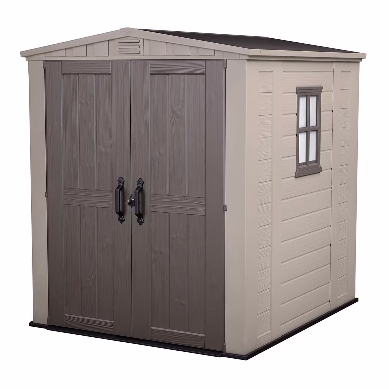 Keter Factor 8 x 11 Foot All Weather Resin Outdoor Storage Shed, Taupe