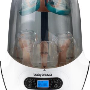 Baby Brezza Baby Bottle Sterilizer and Dryer Machine Electric Steam Sterilization - Pacifiers. Glass. Plastic. and Newborn Feeding Bottles