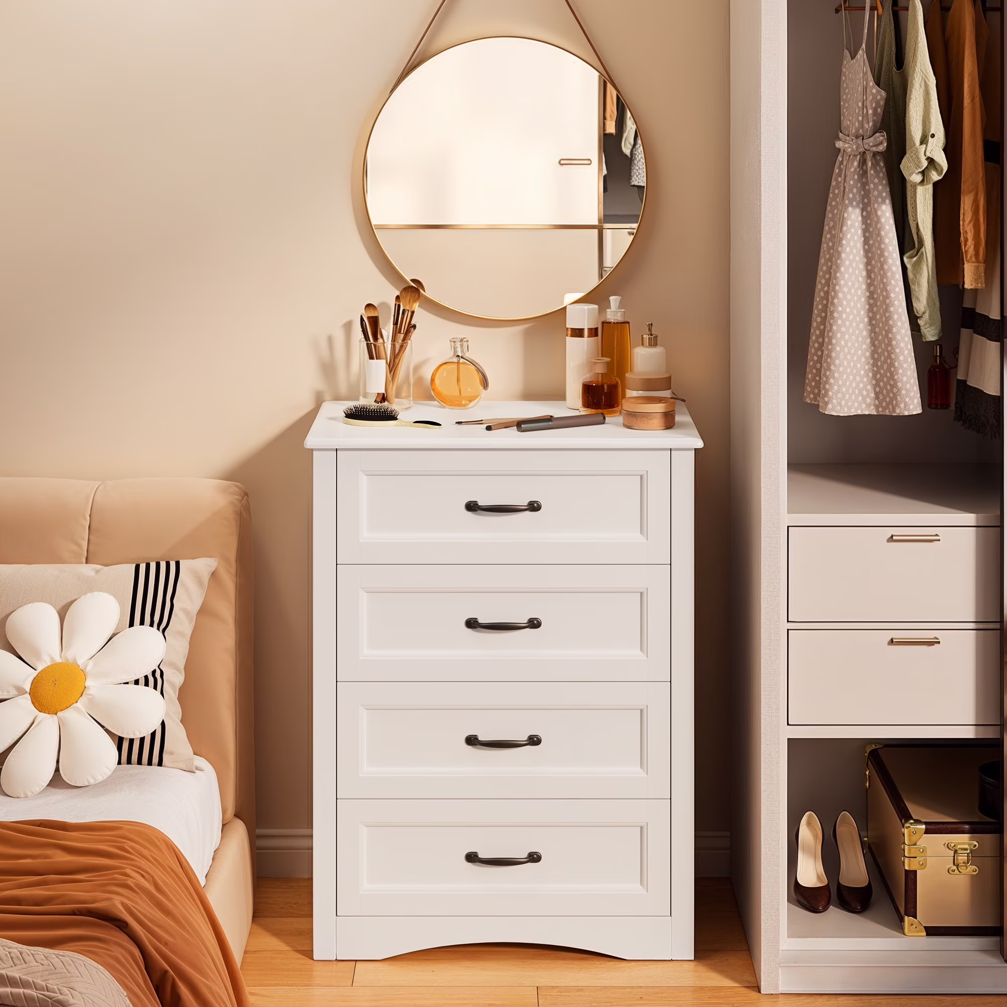 Dresser for Bedroom, Lofka 6-Drawer Wood Dresser?with Anti-Tip Safety for Closet| Living Room
