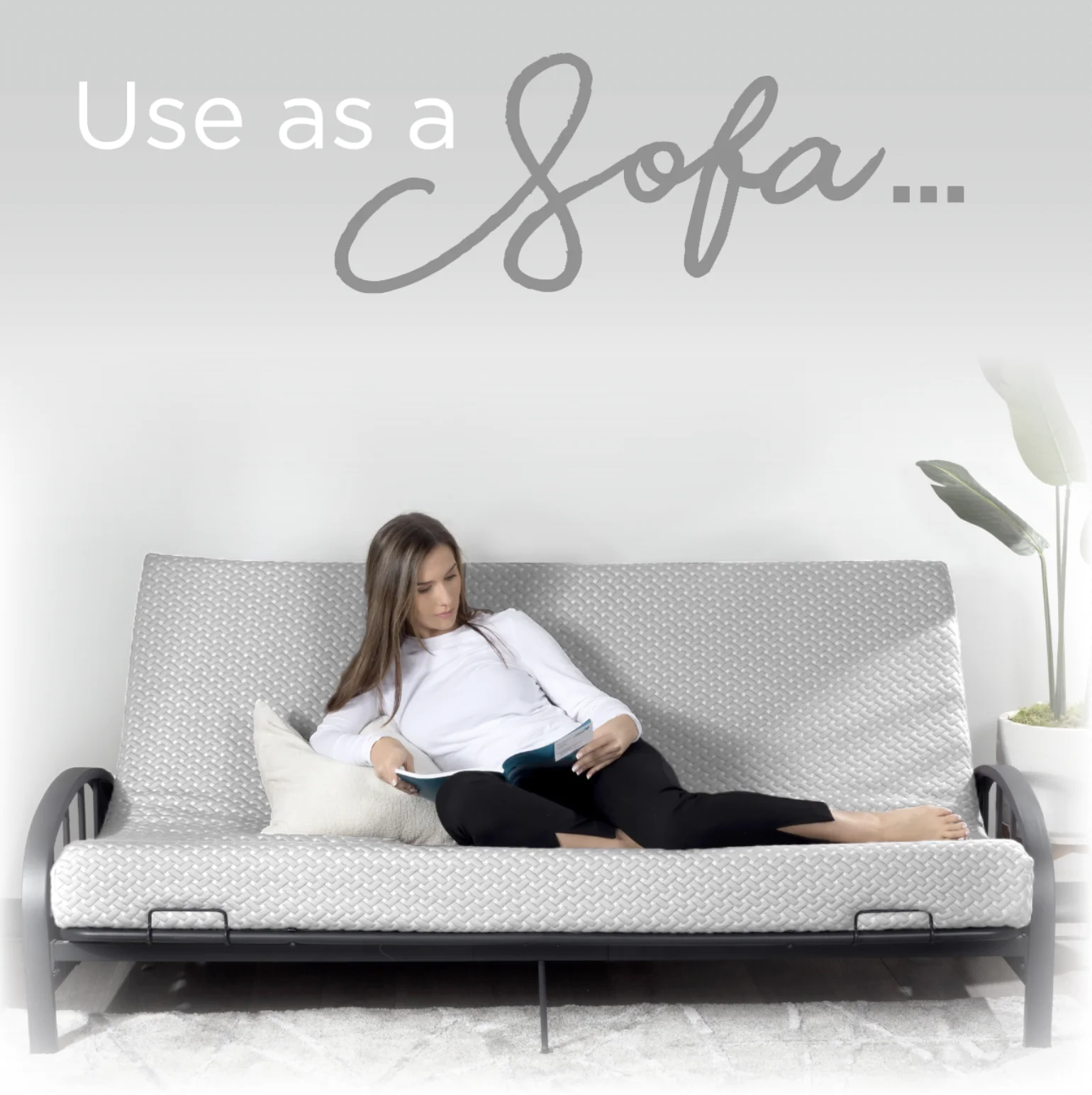 Milliard Memory Foam Futon Mattress - Full Size (Frame Not Included) (Black), 71"52"x6"