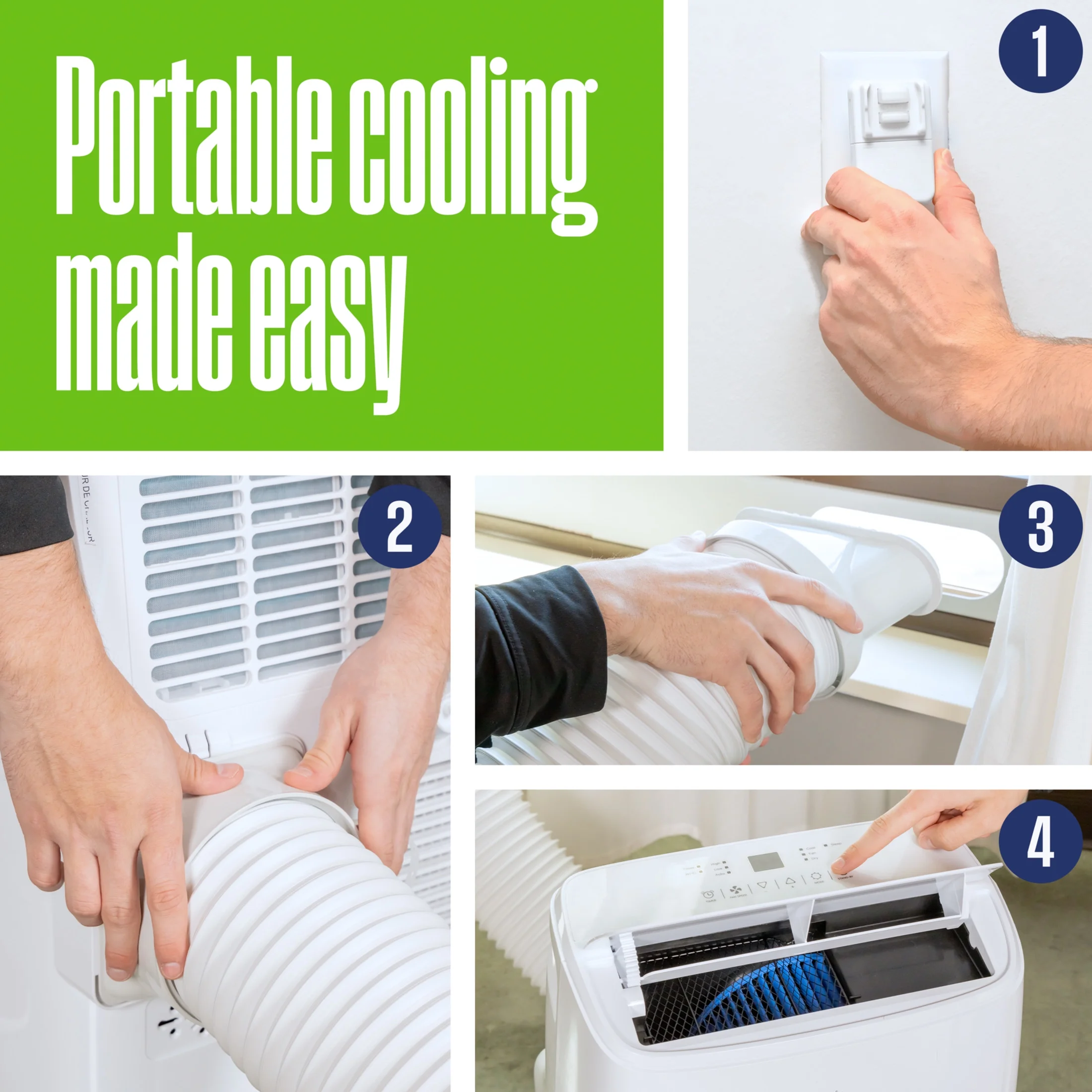 Westinghouse 12,000 BTU Portable Air Conditioner & Dehumidifier with Remote & Smart App, up to 550 Sq Ft