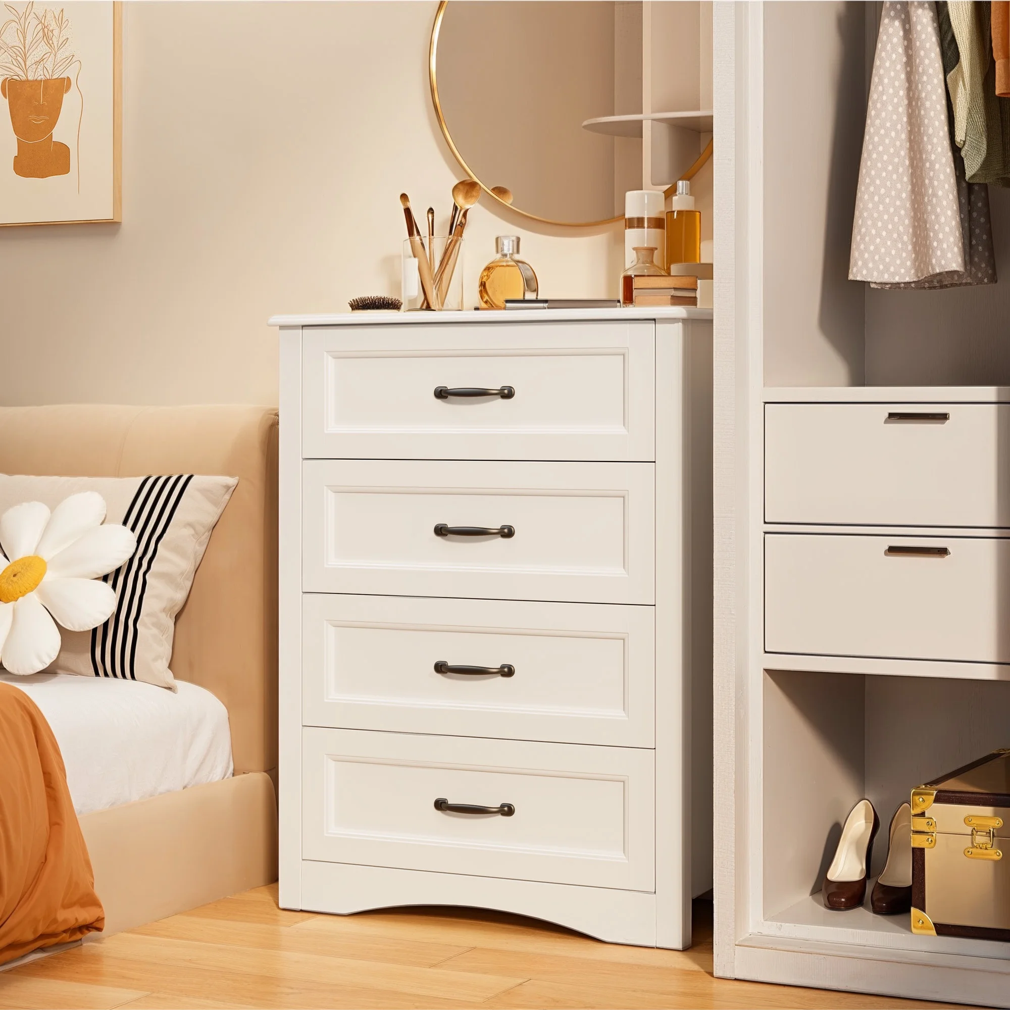 Dresser for Bedroom, Lofka 6-Drawer Wood Dresser?with Anti-Tip Safety for Closet| Living Room