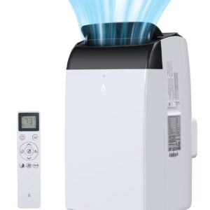 2025 New 14000 BTU Portable Air Conditioner Cools up to 750 Sq.Ft, 3-in-1 Quiet Portable AC Unit with Remote Control & Installation Kits for Large Room, 3 Speed, Auto Swing, 24H Timer