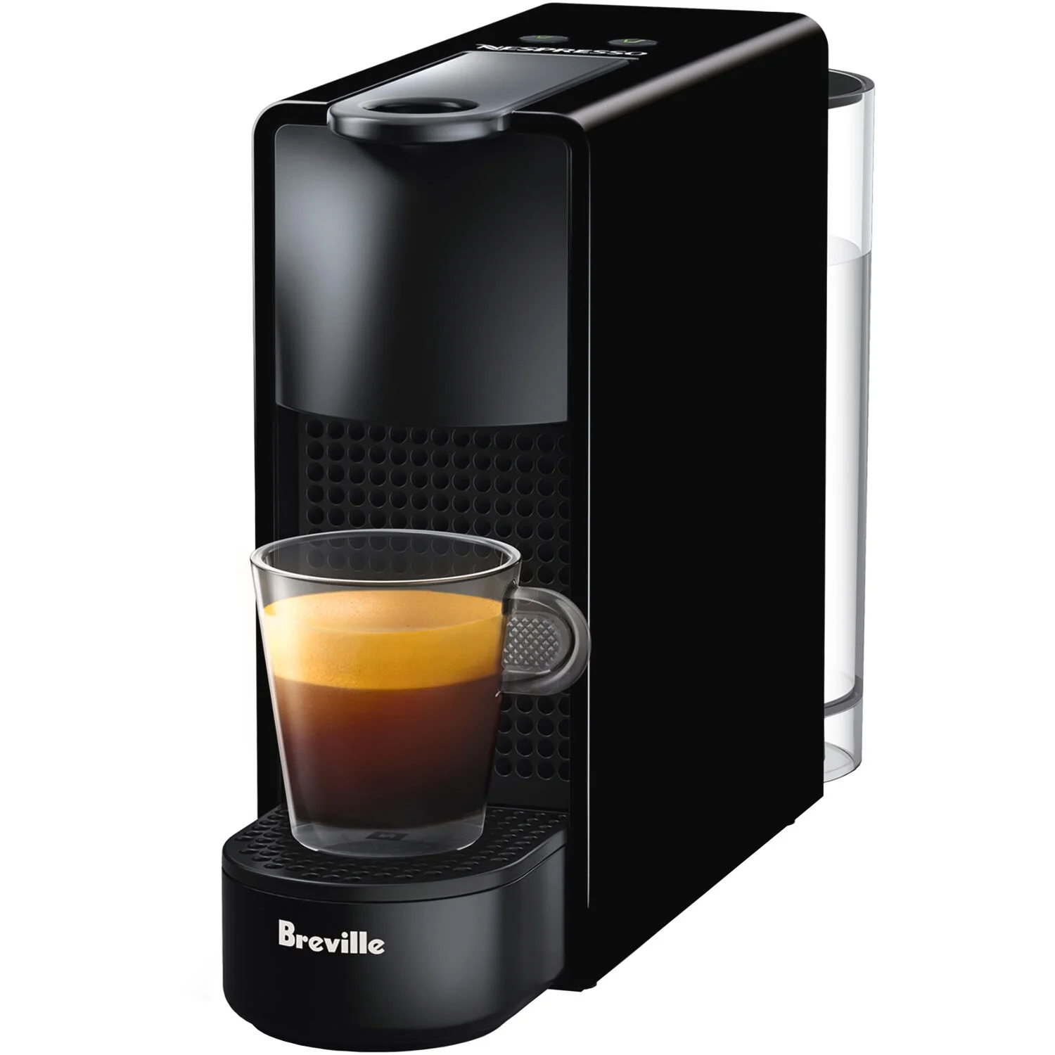 Breville New Nespresso Essenza Mini Single-Serve Machine Aeroccino Milk Frothier, Black