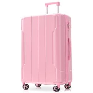 Hardshell Luggage, Lightweight Durable ABS Suitcases with Double Wheels, Expandable 28-inch Checked Luggage 28" (Single Luggage)