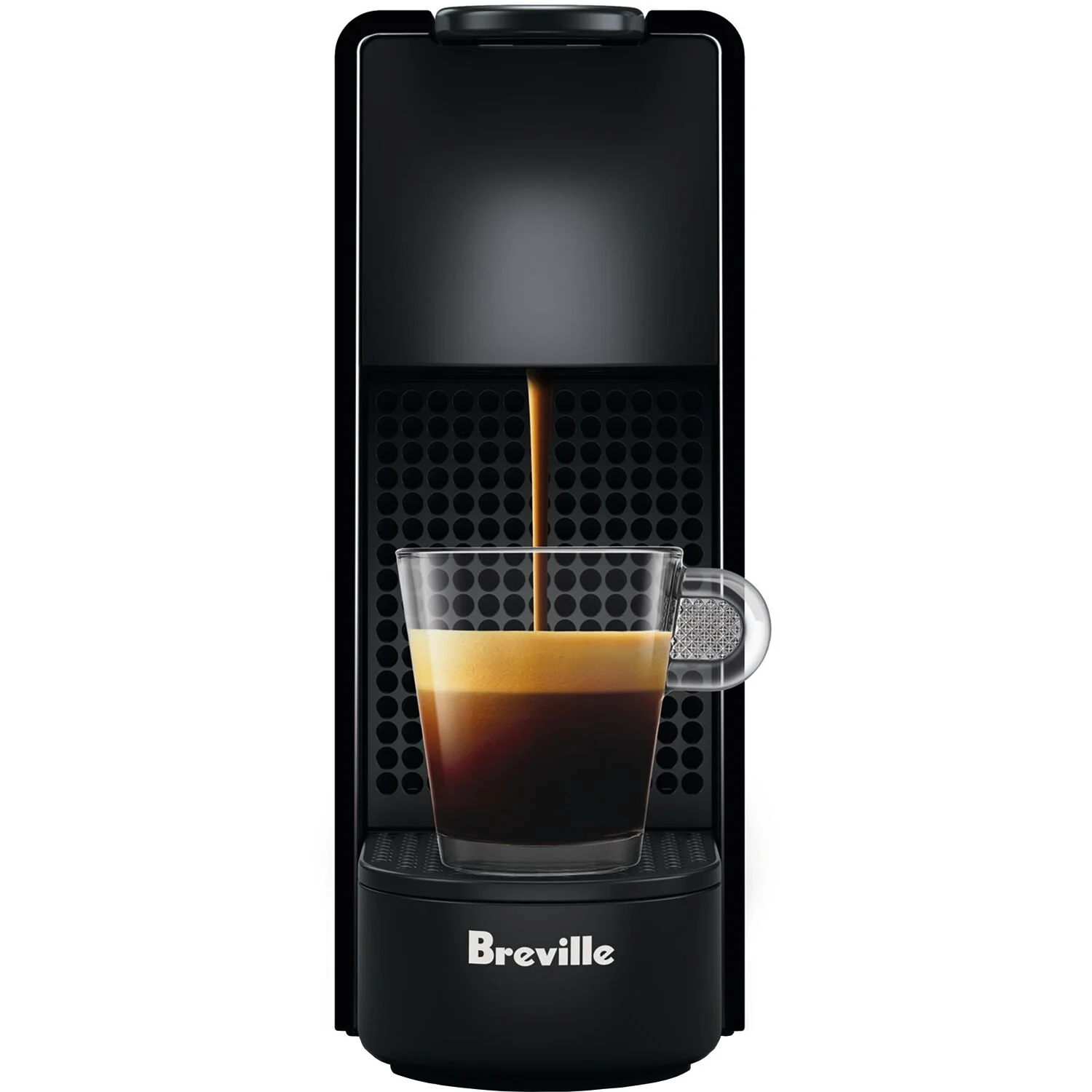 Breville New Nespresso Essenza Mini Single-Serve Machine Aeroccino Milk Frothier, Black