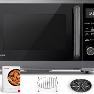 TOSHIBA 8-in-1 Countertop Microwave Oven with Air Fryer, Convection, Child-Lock, 1.0 Cu Ft, Black