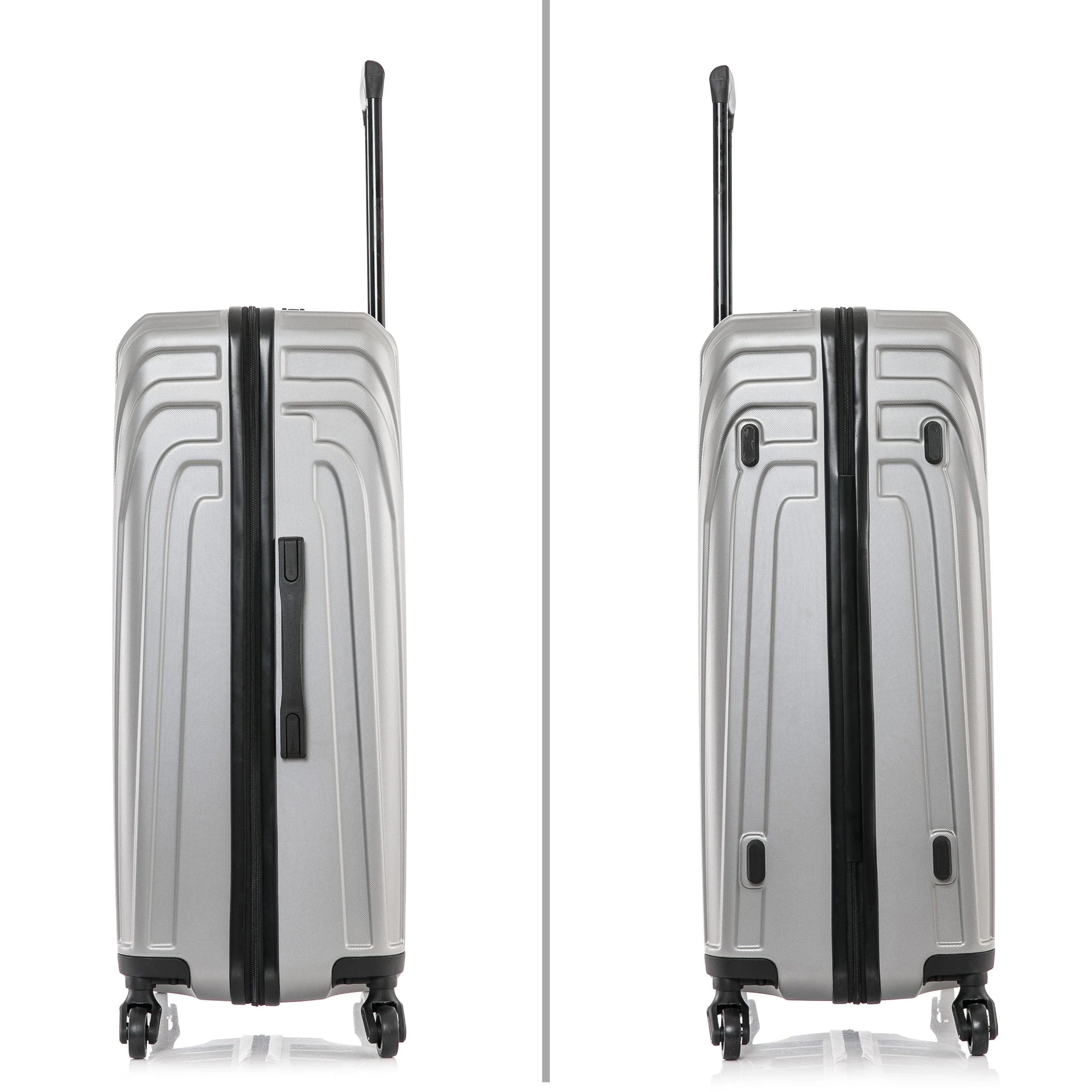 InUSA Vasty 28" Hardside Lightweight Luggage with Spinner Wheels, Handle, and Trolley, Gray